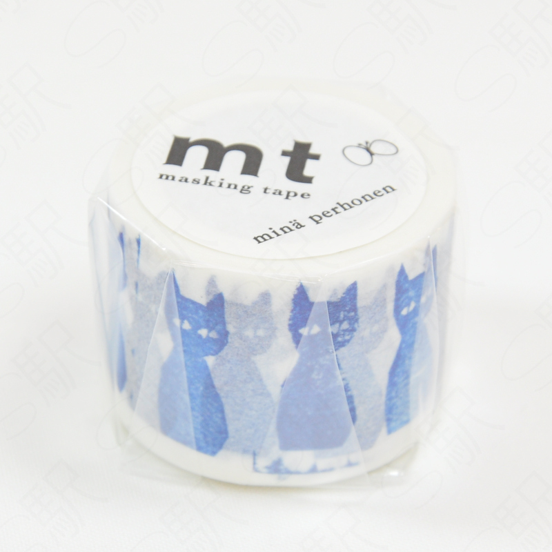 mt Masking Tape x mina Perhonen [MTMINA37] - Blue Cat